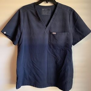 Women's Quiet Navy Catarina - One-Pocket Scrub Top - L / Quiet Navy